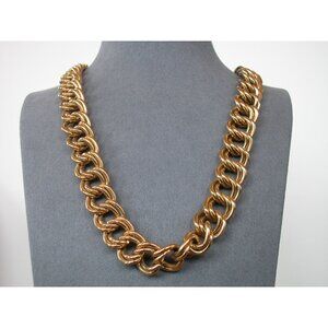 Chunky Gold-Tone Double-Link Chain Necklace 20"